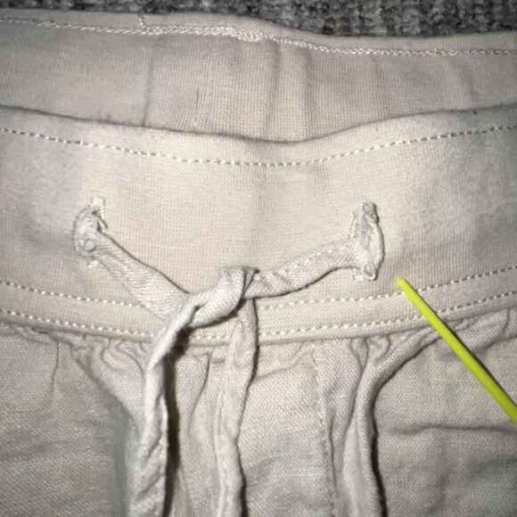 Cato Women’s Linen Blend Joggers Size 14/16 W Tan Pull On Drawstring High Rise - Picture 3 of 10